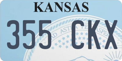 KS license plate 355CKX