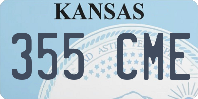 KS license plate 355CME