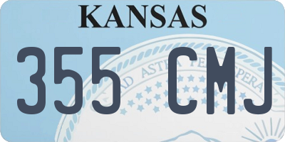 KS license plate 355CMJ