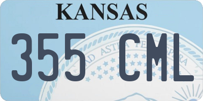 KS license plate 355CML