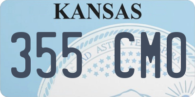 KS license plate 355CMO