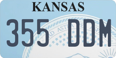 KS license plate 355DDM