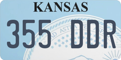 KS license plate 355DDR