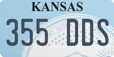 KS license plate 355DDS