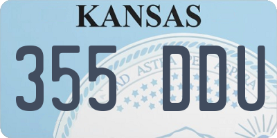 KS license plate 355DDU