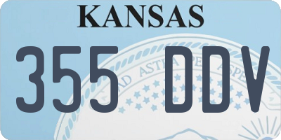 KS license plate 355DDV