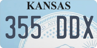 KS license plate 355DDX