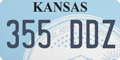 KS license plate 355DDZ