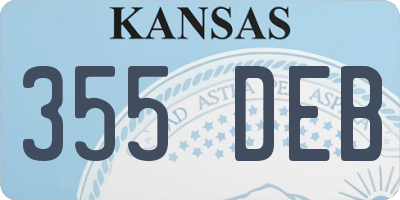 KS license plate 355DEB
