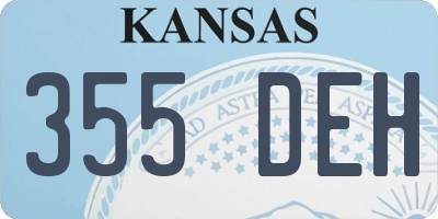 KS license plate 355DEH