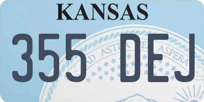 KS license plate 355DEJ
