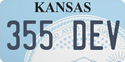 KS license plate 355DEV