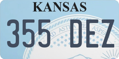KS license plate 355DEZ