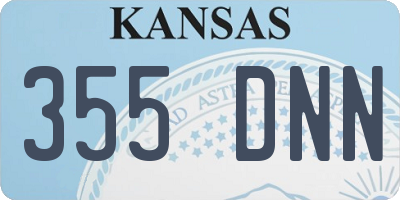 KS license plate 355DNN