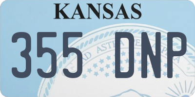 KS license plate 355DNP