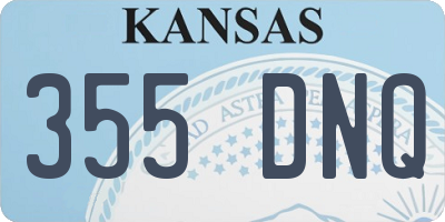 KS license plate 355DNQ