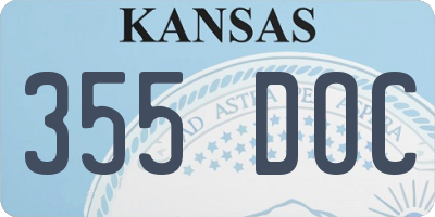 KS license plate 355DOC