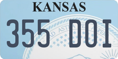 KS license plate 355DOI