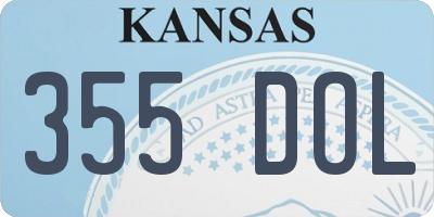 KS license plate 355DOL