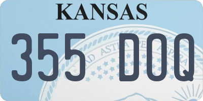 KS license plate 355DOQ