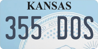 KS license plate 355DOS