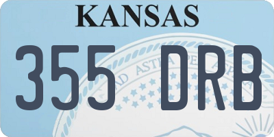 KS license plate 355DRB