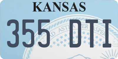 KS license plate 355DTI