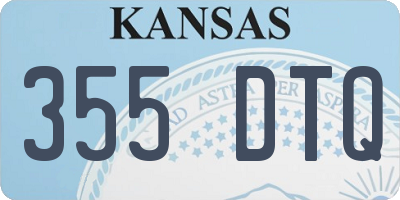 KS license plate 355DTQ
