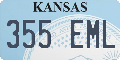 KS license plate 355EML
