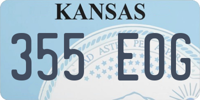 KS license plate 355EOG