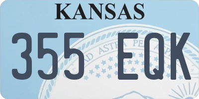 KS license plate 355EQK