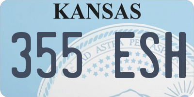 KS license plate 355ESH