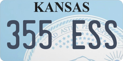 KS license plate 355ESS