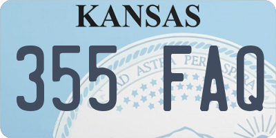 KS license plate 355FAQ