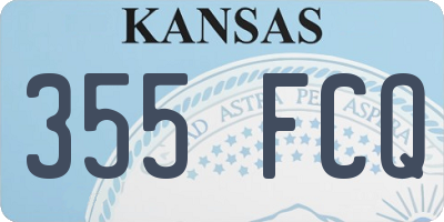 KS license plate 355FCQ