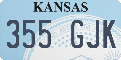 KS license plate 355GJK