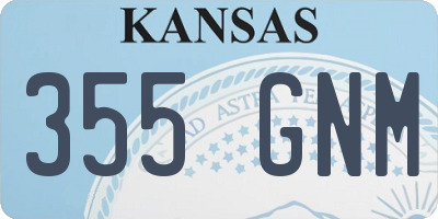 KS license plate 355GNM