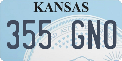 KS license plate 355GNO
