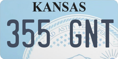 KS license plate 355GNT