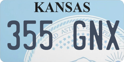 KS license plate 355GNX