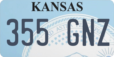 KS license plate 355GNZ