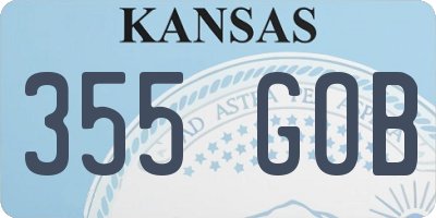 KS license plate 355GOB
