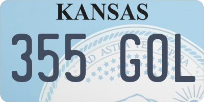 KS license plate 355GOL