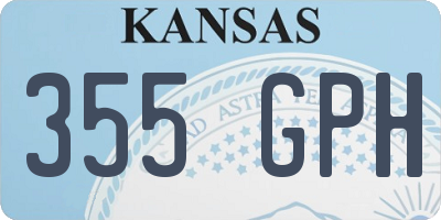KS license plate 355GPH