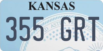 KS license plate 355GRT