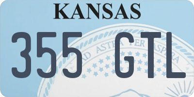 KS license plate 355GTL