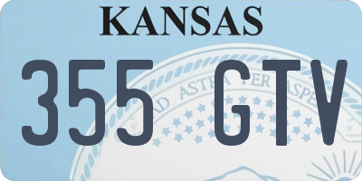 KS license plate 355GTV
