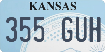 KS license plate 355GUH