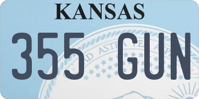 KS license plate 355GUN