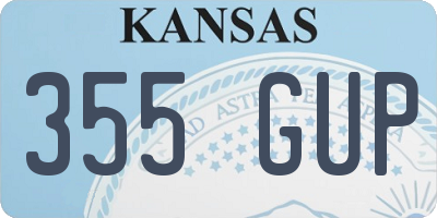 KS license plate 355GUP